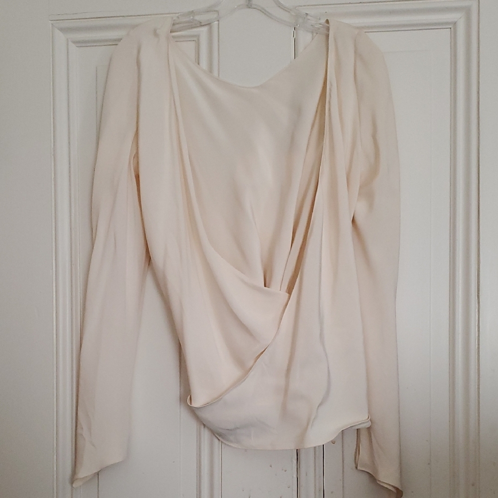 Elegant Cream Drape Top